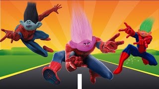 Trolls Transfrorms Spiderman Vs Kids Finger Family Song