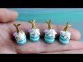 Mermaid party. Miniature cakes on a scale of 1:12.Tutorial. DIY. Миниатюрные пирожные