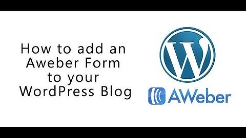 Adding An Aweber Optin To Your WordPress Blog