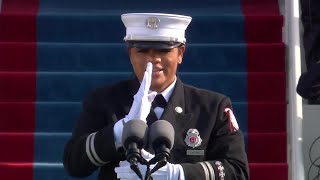 Firefighter Andrea Hall Leads Pledge Of Allegiance At Biden Inauguration