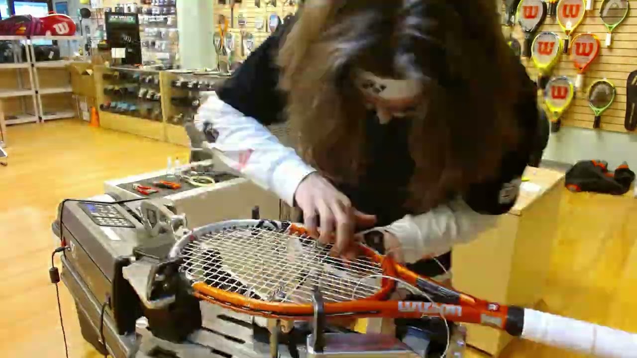 Time Lapse: How to String a Wilson Hyper Hammer Tennis Racquet (Jane Edlund) (#1)