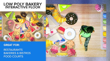 Low Poly Bakery | interactive display floor projector game from LUMOplay