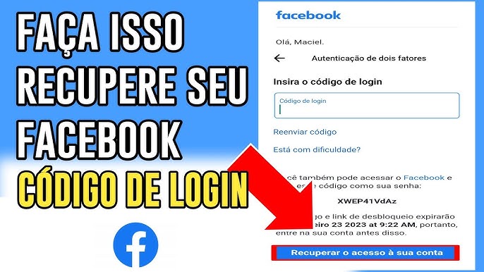 Como ter códigos de login do Facebook sem celular