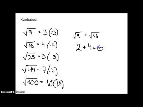 Video: Sådan Beregnes Kvadratroden