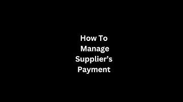 How to manage Supplier