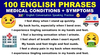 100 Useful English Phrases - MEDICAL CONDITIONS + SYMPTOMS by Club James Studios - English Speaking Videos 4,632 views 2 weeks ago 9 minutes, 24 seconds
