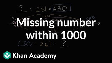 Missing number for addition and subtraction within 1000 | 3rd grade | Khan Academy