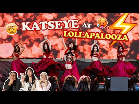 FANS BIG 3 + HYBE REACT TO KATSEYE - GNARLY, GABRIELA, M.I.A PERFORMANCE AT LOLLAPALOOZA
