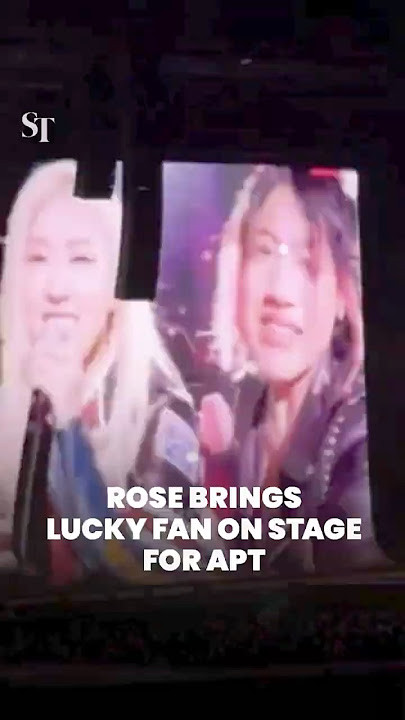 Rose brings lucky fan on stage for APT at Blackpink concert