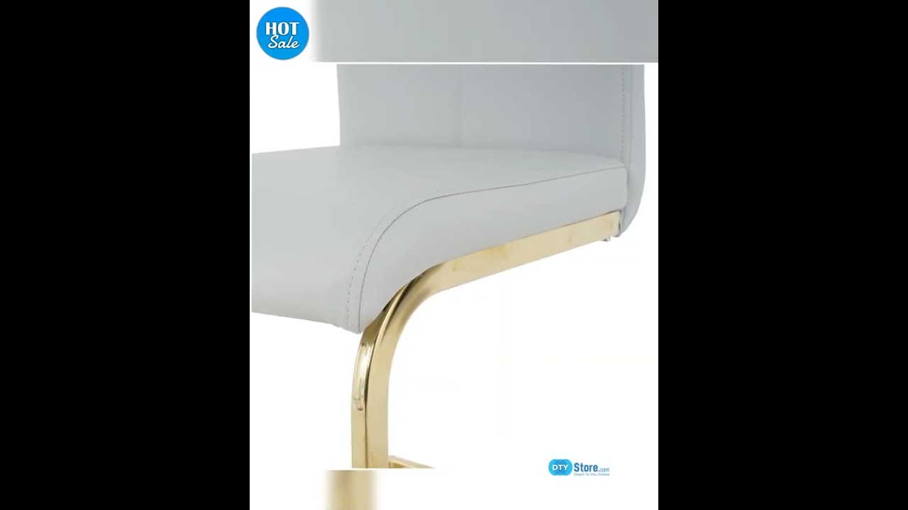 Modern Dining Chairs with Faux Leather Padded Seat Dining Living Room Chairs Upholstered Chair wi...