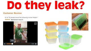 No-Leak Lunch Box Containers for Dip, Dressing, or Sauce