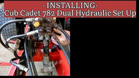 CUB CADET 782 DUAL HYDRAULIC SETUP INSTALL