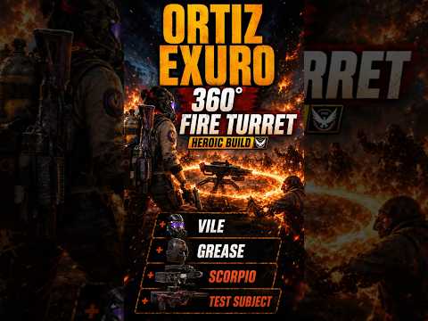 Ortiz Exuro 360° Fire Turret Melts Heroic | Division 2 Short  #division2 #gaming #division2builds
