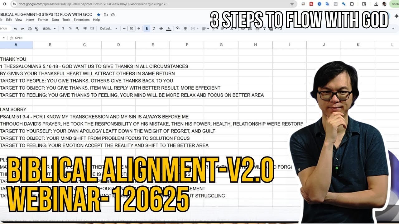 Biblical Alignment Webinar - V2.0 - 🎬 LIVE Recording – 3 Steps to Flow in God - 120625