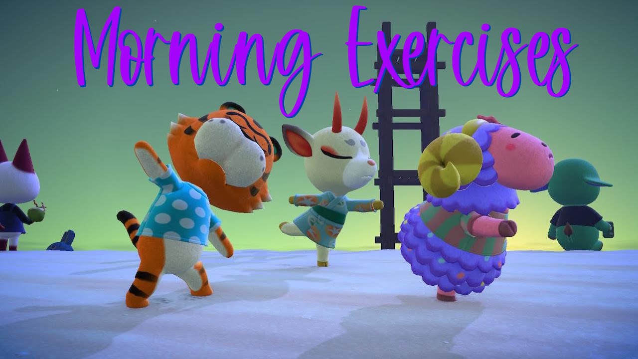 MORNING EXERCISES VACATIONERS HAPPY HOME PARADISE ACNH HHP YouTube