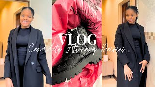 VLOG: GETTING READY FOR WORK | OOTD | CANDIDATE ATTORNEY DIARIES| South African Youtuber