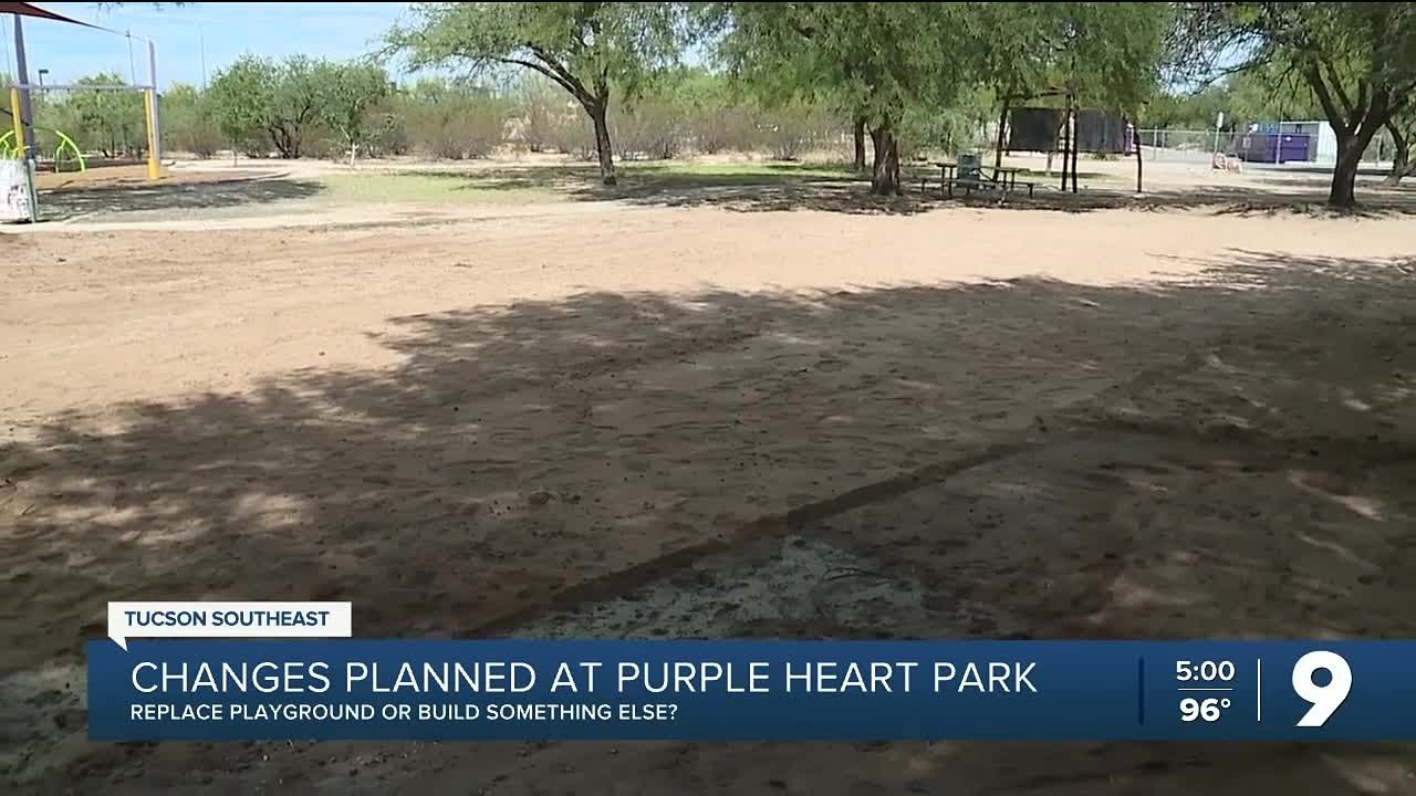 What attractions should go in Purple Heart Park?