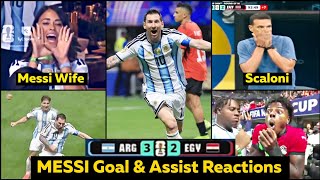 Messi Goal and Assist to Romero CRAZY Reactions in Argentina vs Egypt