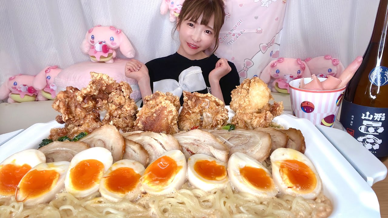 【大食い】明太マヨネーズラーメン【もえあず】