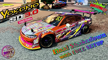Yokomo SD3.0 " Super Drift " - Final Shakedown drive with upgrades and setup