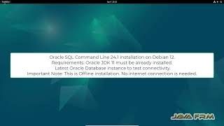 Oracle SQLcl 24.1 Installation on Debian 12 and connect to Oracle Database 23c FREE