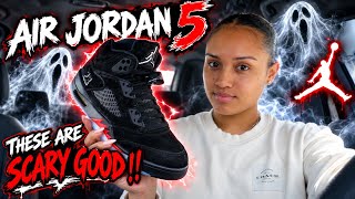 THESE ARE SCARY GOOD !! Air Jordan 5 Halloween Pick Up vlog