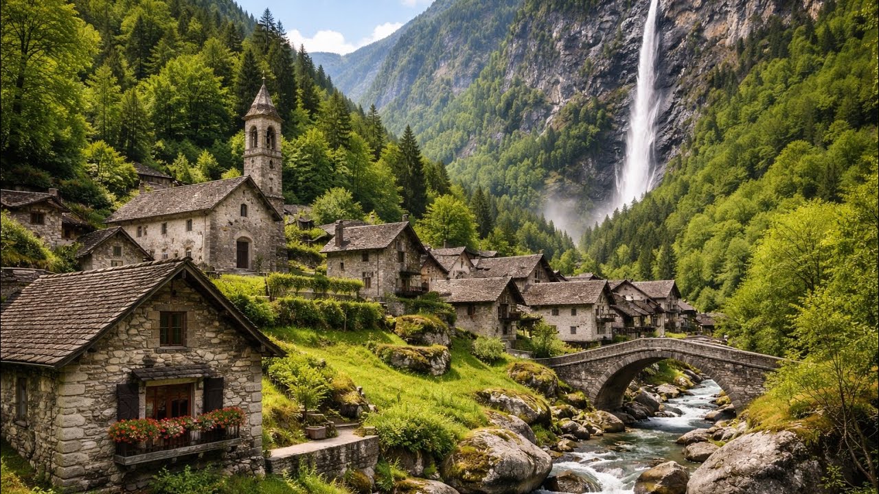 Foroglio Switzerland 🇨🇭 Walking Tour 4K | A real Fairytale and the Most Beautiful Swiss Village 
