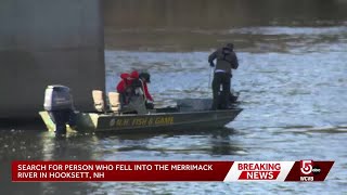 Search underway after reports of missing person in Merrimack River