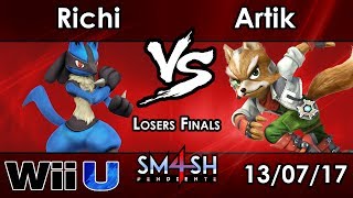 SP91 | SF | Richi (Lucario) Vs. Artik (Cloud, Fox) - Losers Finals - Smash 4