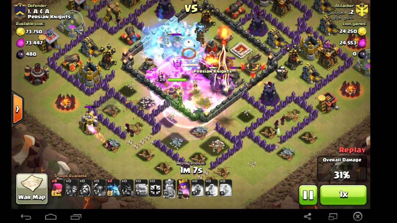 Th10 Golem5 poor chance on war by defender