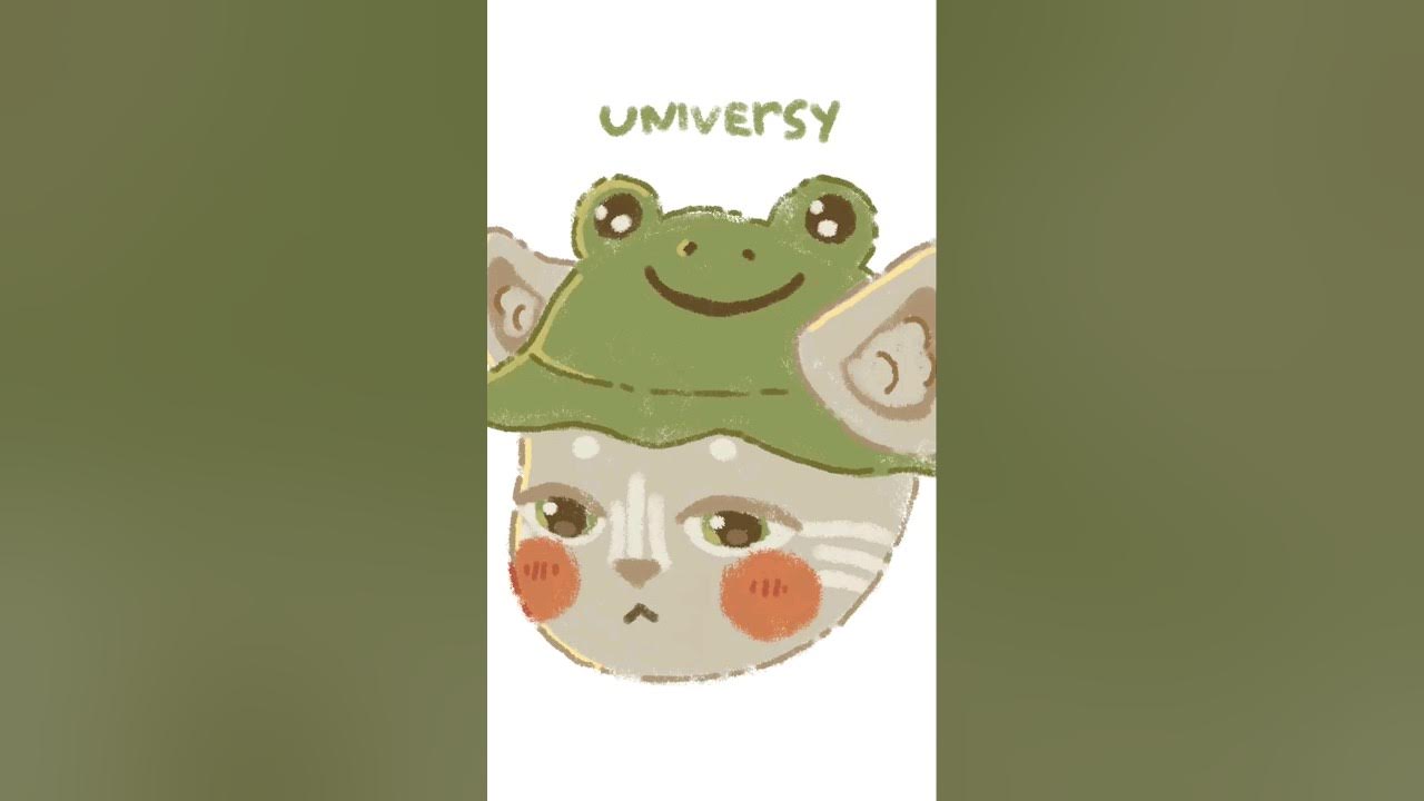 Котик в лягушачьей шапочке🌿 #милыйкотик - YouTube