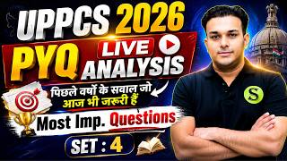 UPPCS PRE 2026 Preparation | UPPSC PREVIOUS YEAR QUESTION PAPER Most Imp Questions PYQ Analysis #4