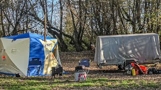 ГОТОВИМ НА БУРЖУЙКЕ. ЖИВЁМ В ПАЛАТКЕ. ЛОВИМ РЫБУ. ПОДВОДНЫЕ СЪЁМКИ. ОТЛИЧНЫЕ ВЫХОДНЫЕ НА РЫБАЛКЕ!