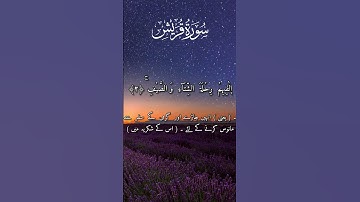 Surah Quraysh  |سورة قريش - 106 | #islamic#quran #tilawat #sudais #shuraim #status #short #