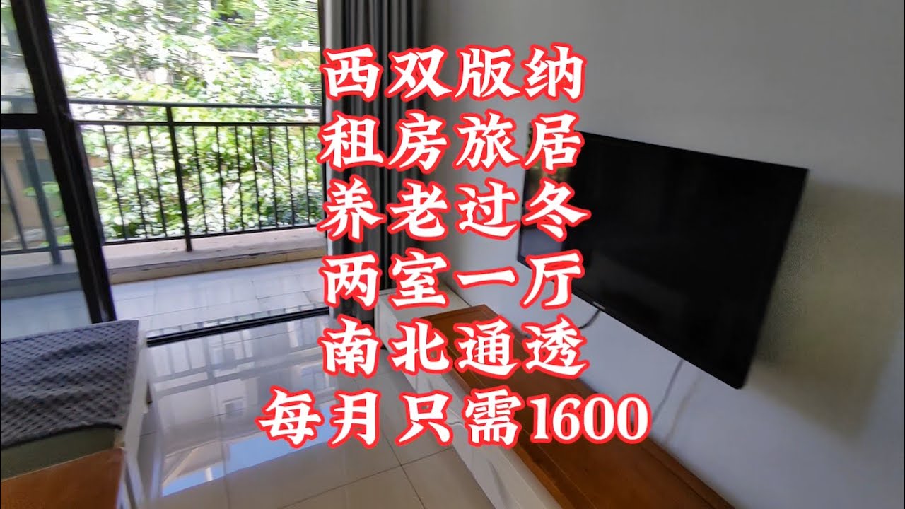 【小龙在版纳】西双版纳，租房旅居养老过冬，两室一厅，南北通透，每月只需1600。2024-7-26 - YouTube