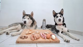 Asmr Husky Eats Raw Chicken Parts With Girlfriend