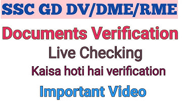 SSC GD FULL Documents verification live | ssc gd documents verification | ssc gd documents #sscgd 