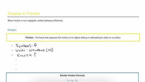 Ch. 6 pt. 1: Friction from Mastering AP® Physics C: Mechanics (2020-2021)