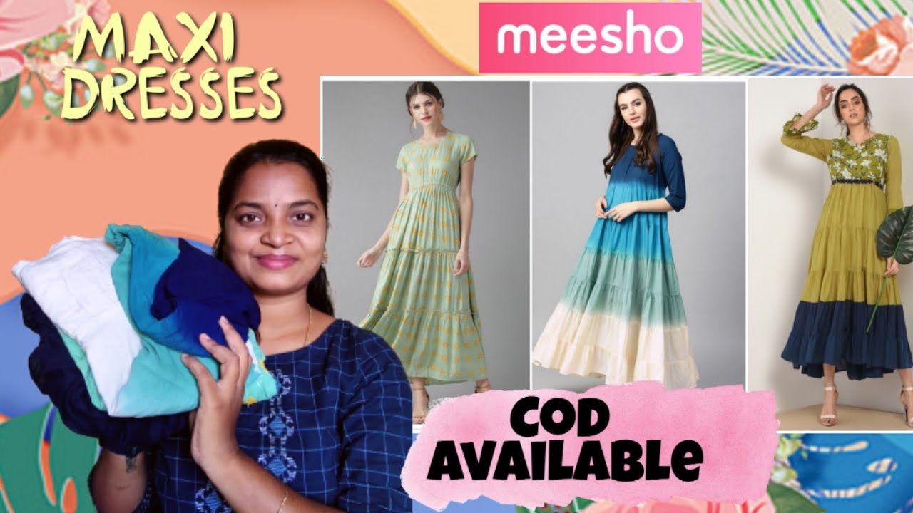 meesho maxi dress ...