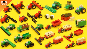 Lego Farm Mini-voertuigen compilatie 1 - Deel 1-4 (zelfstudie)