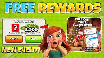 GET 3,000 GEMS & EXCLUSIVE REWARDS BY SUPERCELL IN CLASH OF CLANS NEW EVENT! 