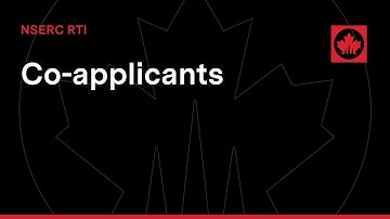 Co-applicants | NSERC RTI