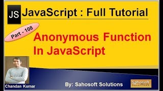 Anonymous Function in JavaScript | JavaScript Full Tutorial in Hindi
