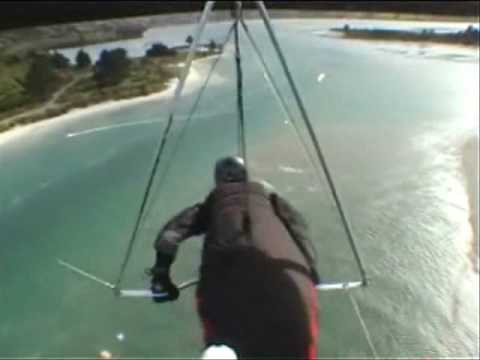 Hang gliding fast and low