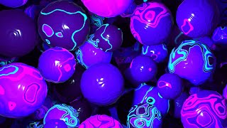 Liquid Paint Balls In Zero Gravity Abstract Background Video | Footage | Screensaver