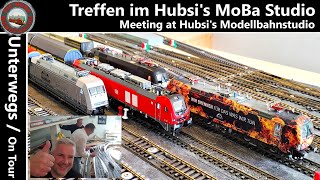 H0 model railway - Time for Train meeting in the model railway studio - Roco Piko Märklin Südexpress