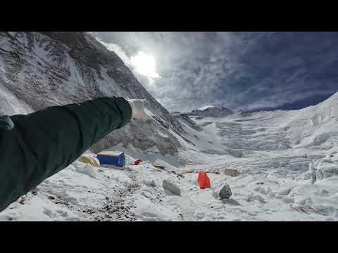 Heading from Camp 2 up to Camp 3, explaining route