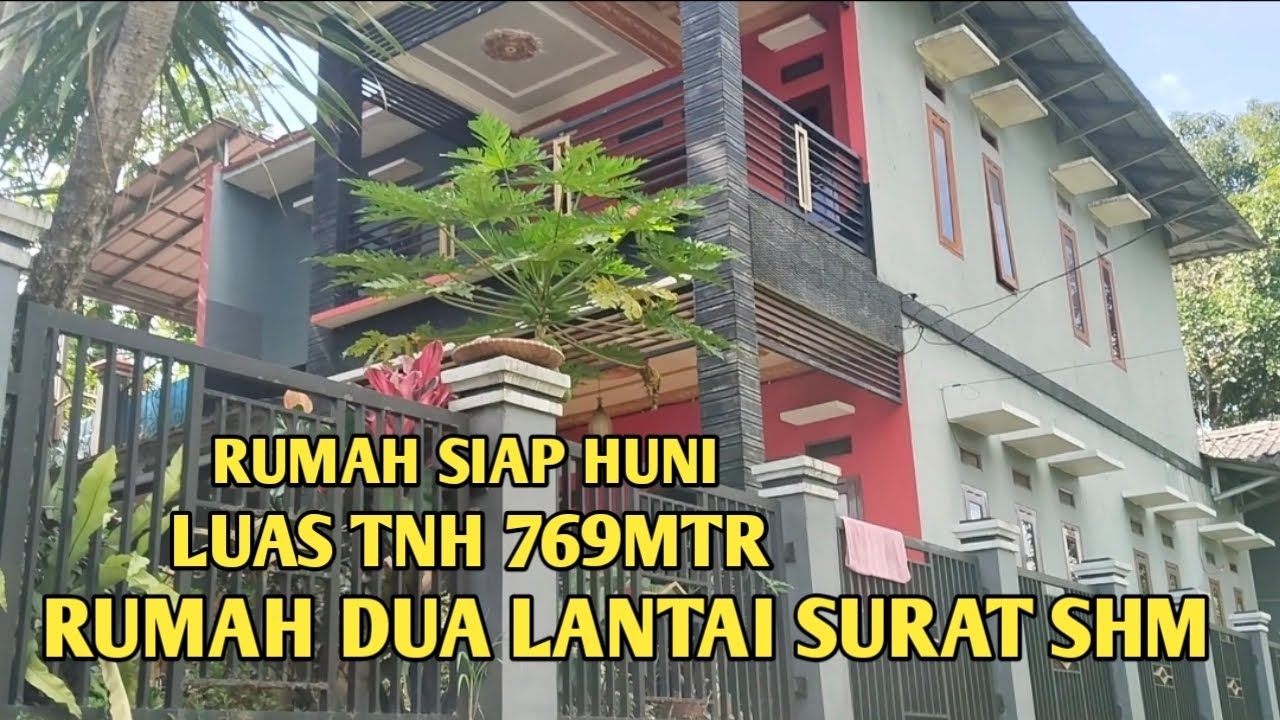 DI JUAL RMH MURAH DUA LANTAI SIAP HUNI SURAT SERTIFIKAT SHM AKSES NEMPEL JALAN MOBIL