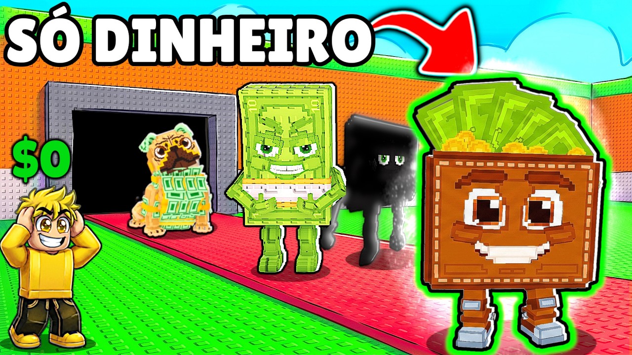 $0 A 100 TRILHÕES COM APENAS BRAINROTS DE DINHEIRO NESSE ROUBE UM BRAINROT - DESAFIO