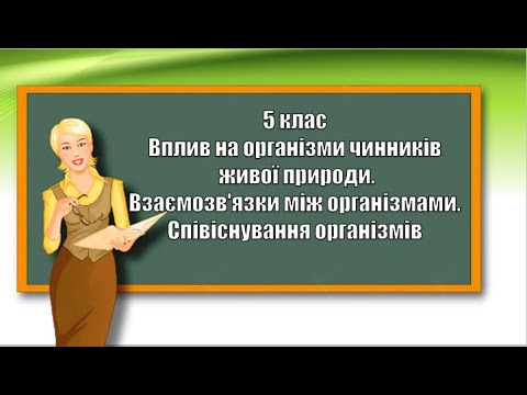 Вплив на організми чинників живої природи. Взаємозв&rsquo;язки між організмами. Співіснування організмів